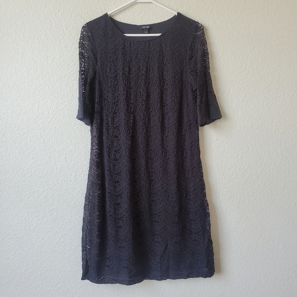 Apt. 9 Womans Black Lace Dress